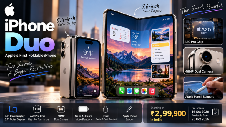 Apple iPhone Duo foldable phone price specifications features and India launch