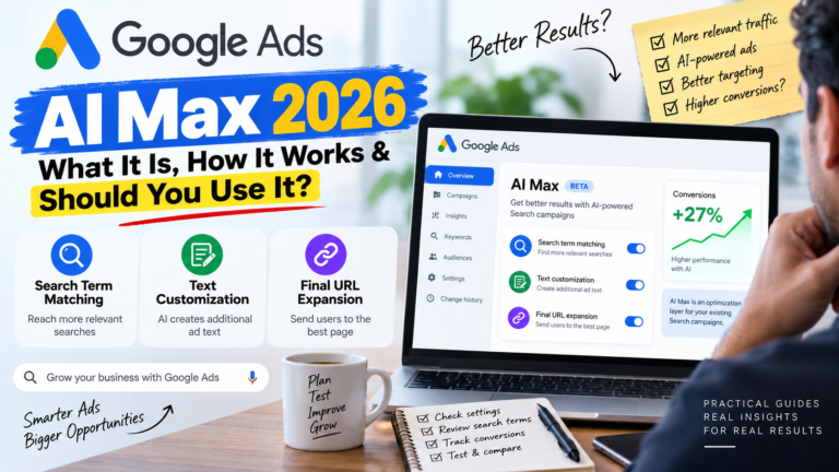 Google Ads AI Max 2026 features and Search campaign setup
