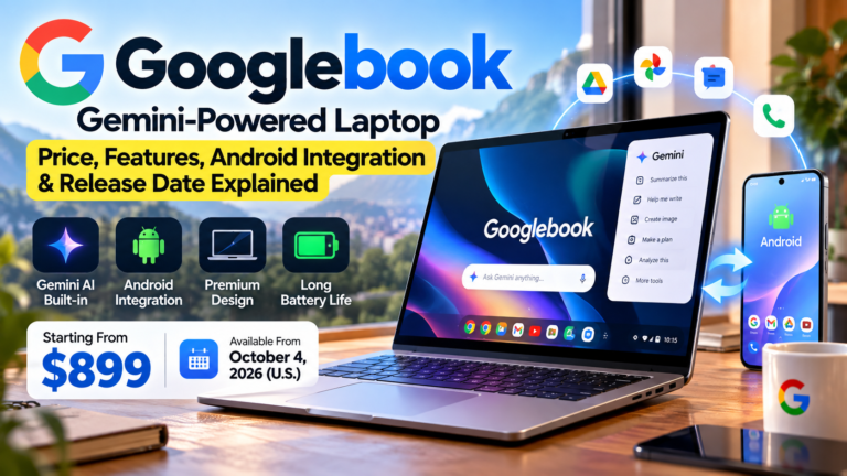 Googlebook laptop with Gemini AI Android integration price features and release date